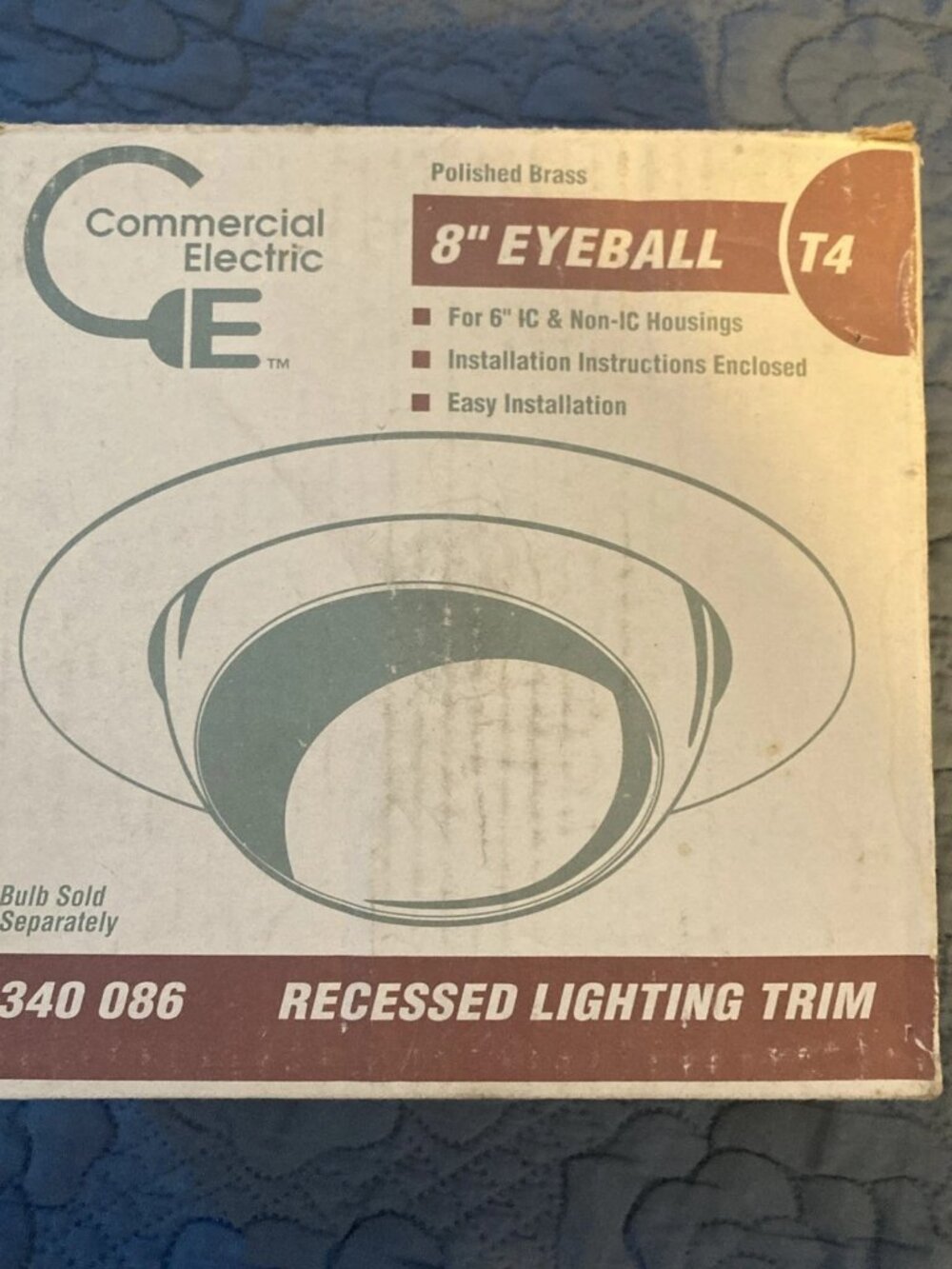 8" EYEBALL TRIM ONLY - NO EYEBALL- Gold
